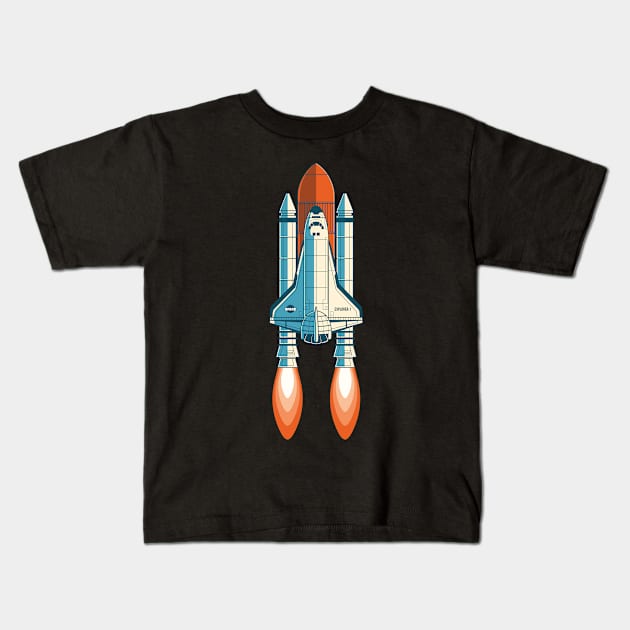 Space Shuttle Kids T-Shirt by vladocar